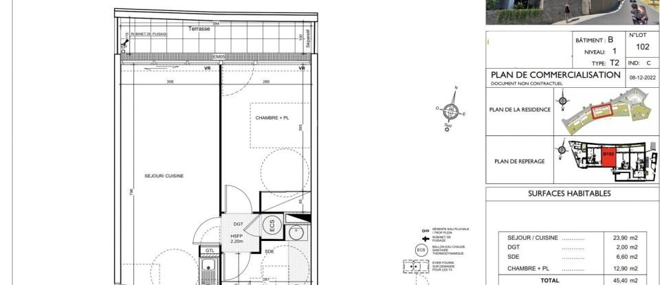 Appartement 2 pièces de 45 m² à Port-Vendres (66660)