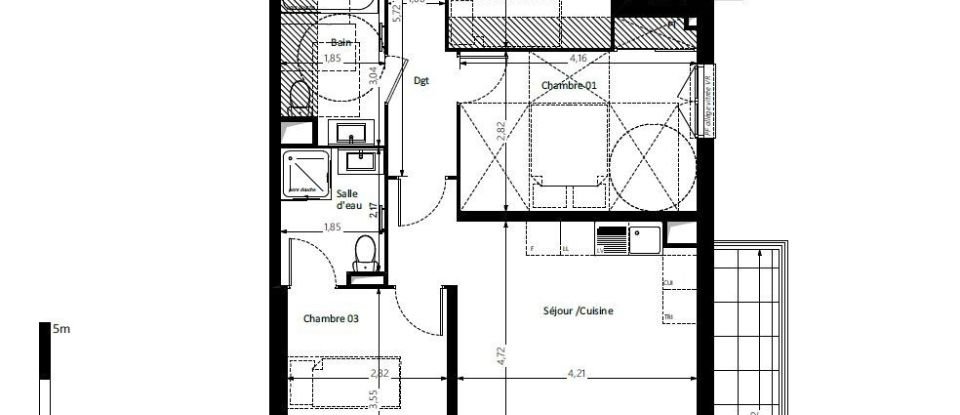 Appartement 4 pièces de 76 m² à Grasse (06130)