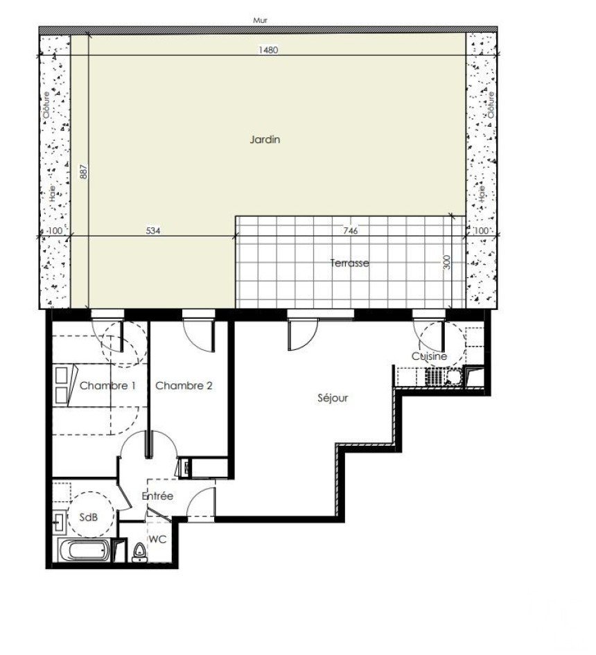 Appartement 3 pièces de 74 m² à Aix-les-Bains (73100)
