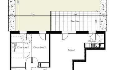 Apartment 3 rooms of 74 m² in Aix-les-Bains (73100)