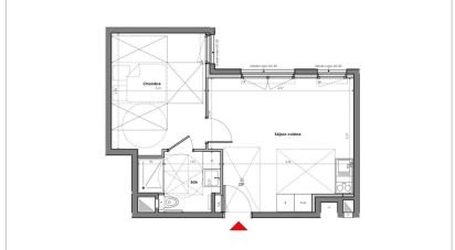 Appartement 2 pièces de 39 m² à Mantes-la-Jolie (78200)