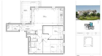 Appartement 3 pièces de 63 m² à Carnac (56340)