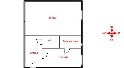 Studio 2 pièces de 21 m² à Asnières-sur-Seine (92600)