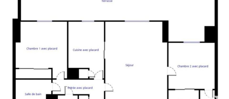 Apartment 3 rooms of 62 m² in Nantes (44100)