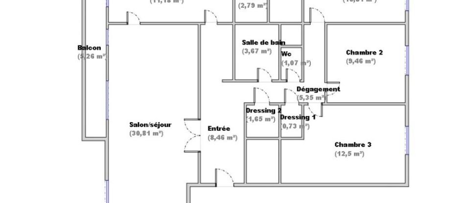 Apartment 5 rooms of 102 m² in Lyon (69009)