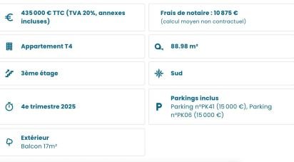 Appartement 4 pièces de 89 m² à Saint-Médard-en-Jalles (33160)