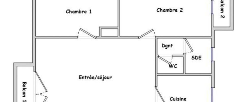 Apartment 3 rooms of 55 m² in Brétigny-sur-Orge (91220)