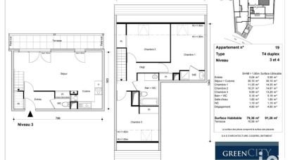 Duplex 4 rooms of 79 m² in Arpajon (91290)