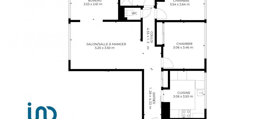 Appartement 4 pièces de 72 m² à Chatou (78400)