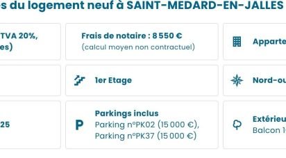 Apartment 3 rooms of 67 m² in Saint-Médard-en-Jalles (33160)