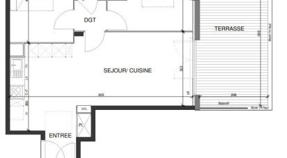 Apartment 3 rooms of 59 m² in Escalquens (31750)