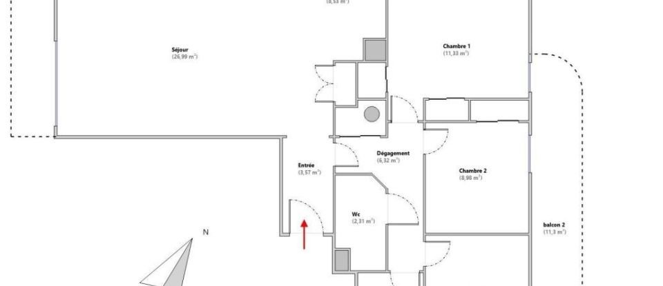 Appartement 4 pièces de 81 m² à Cagnes-sur-Mer (06800)