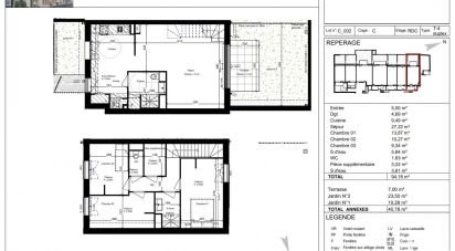 Duplex 4 pièces de 94 m² à Orléans (45000)