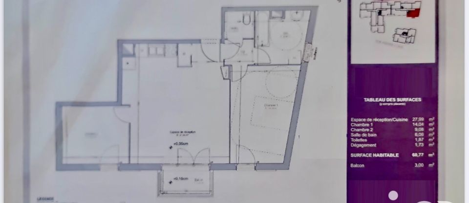Appartement 3 pièces de 61 m² à Bezons (95870)