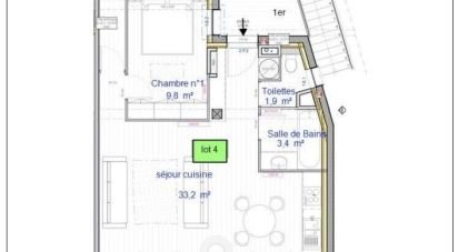 Appartement 3 pièces de 60 m² à La Morte (38350)