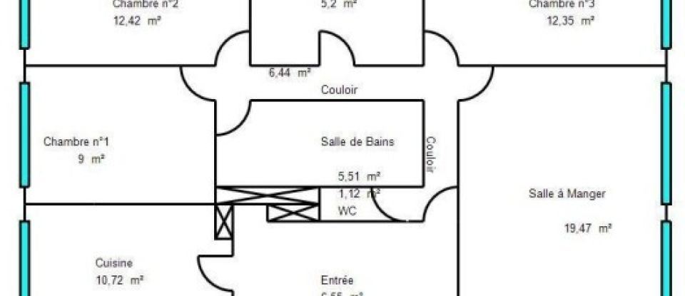 Apartment 5 rooms of 99 m² in Boulogne-sur-Mer (62200)