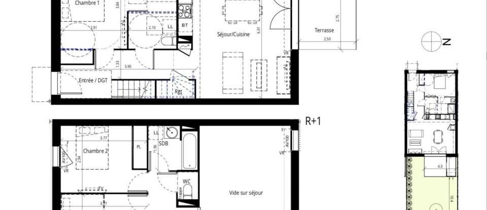 Appartement 4 pièces de 88 m² à Messanges (40660)