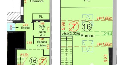 Duplex 3 pièces de 43 m² à Choisy-le-Roi (94600)