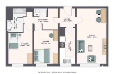 Apartment 3 rooms of 56 m² in Antony (92160)