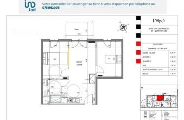 Appartement 3 pièces de 51 m² à Montigny-lès-Metz (57950)
