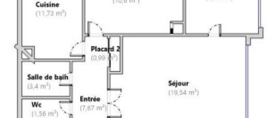 Appartement 3 pièces de 67 m² à Limoges (87100)