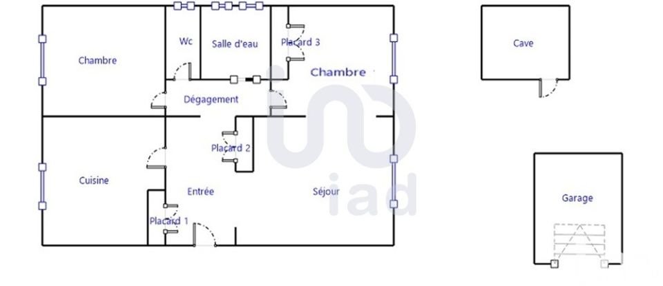 Apartment 3 rooms of 61 m² in Crépy-en-Valois (60800)