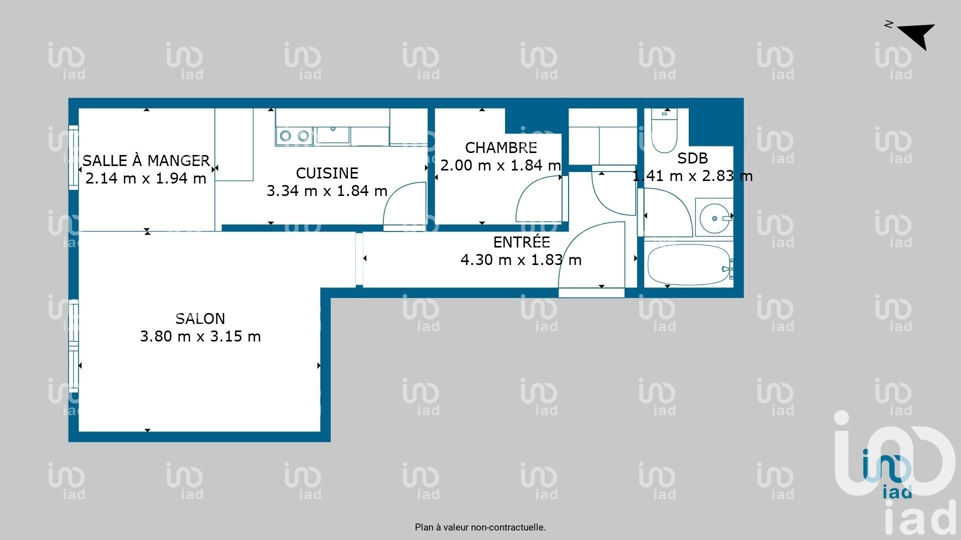 Appartement a louer argenteuil - 1 pièce(s) - 37 m2 - Surfyn