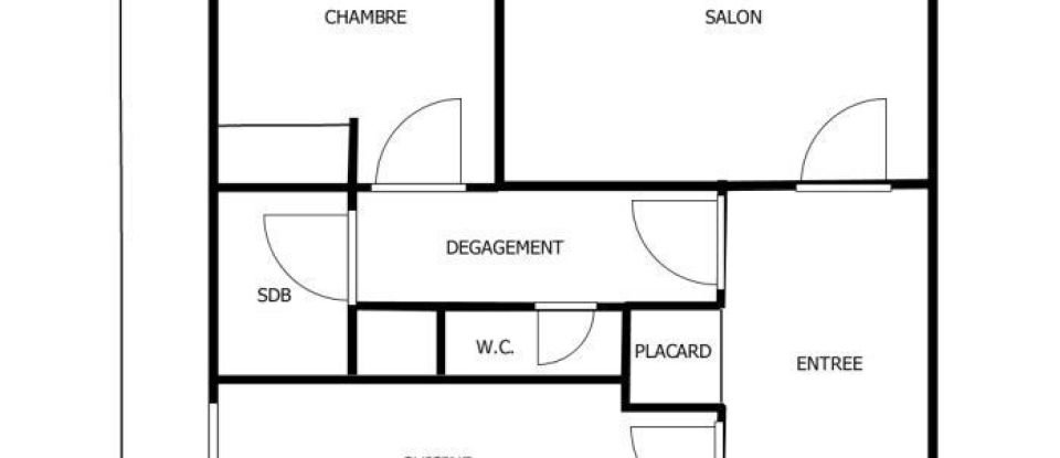 Apartment 2 rooms of 47 m² in L'Haÿ-les-Roses (94240)