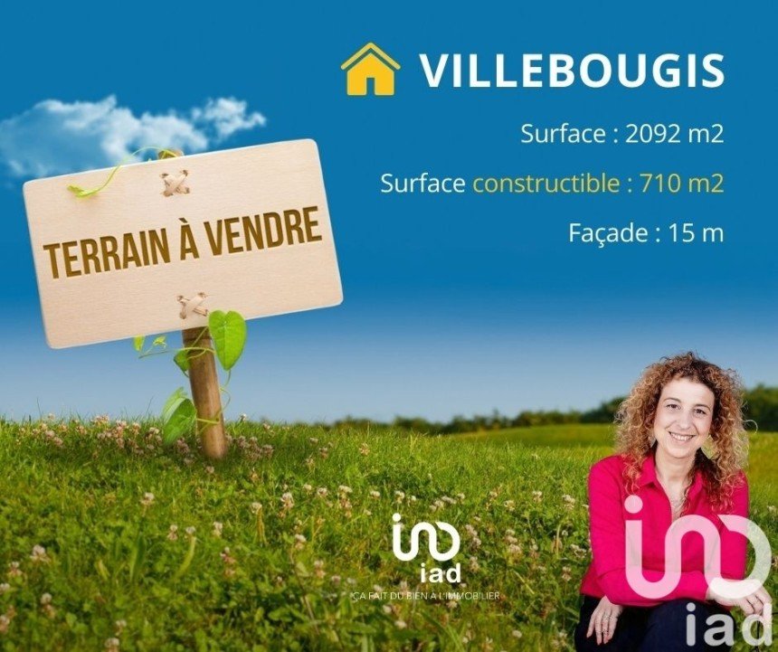 Terrain de 2 092 m² à Villebougis (89150)