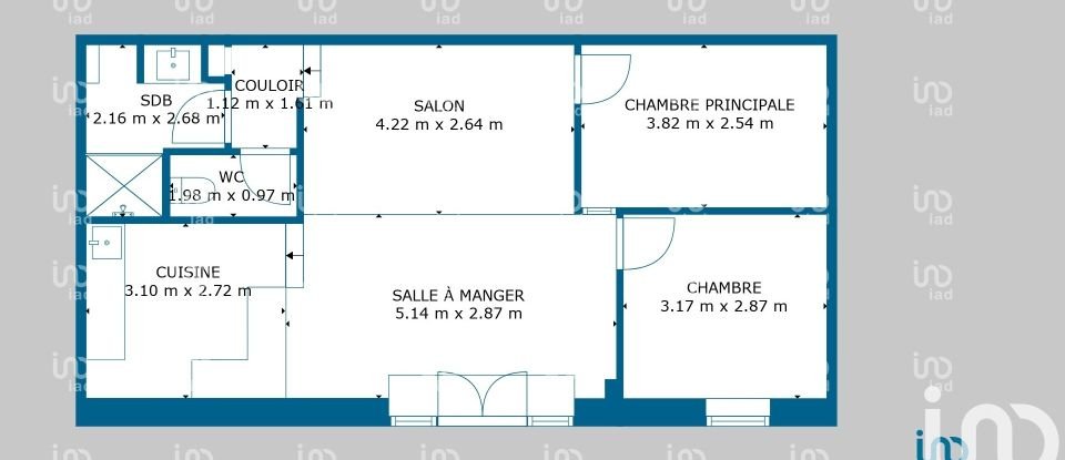 Apartment 3 rooms of 62 m² in Tulette (26790)