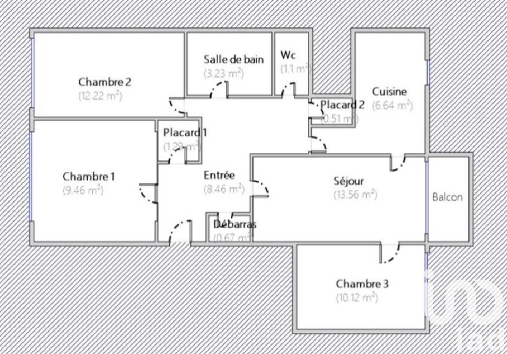 Appartement a vendre  - 4 pièce(s) - 67.26 m2 - Surfyn