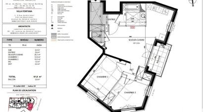 Appartement 3 pièces de 61 m² à Fontenay-aux-Roses (92260)