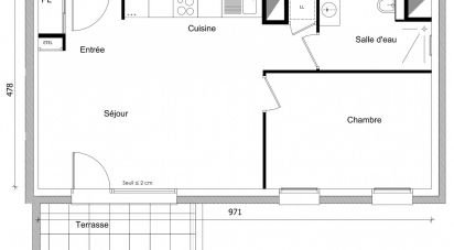 Appartement 2 pièces de 45 m² à Bonneville (74130)