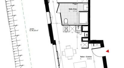 Apartment 2 rooms of 40 m² in Melun (77000)
