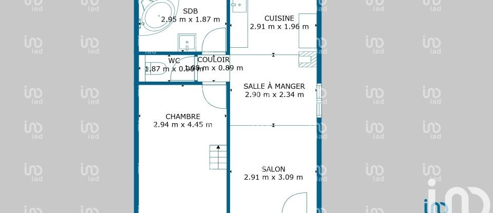 Maison 2 pièces de 42 m² à Orly (94310)