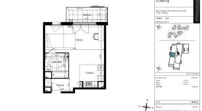 Appartement 1 pièce de 38 m² à Meaux (77100)