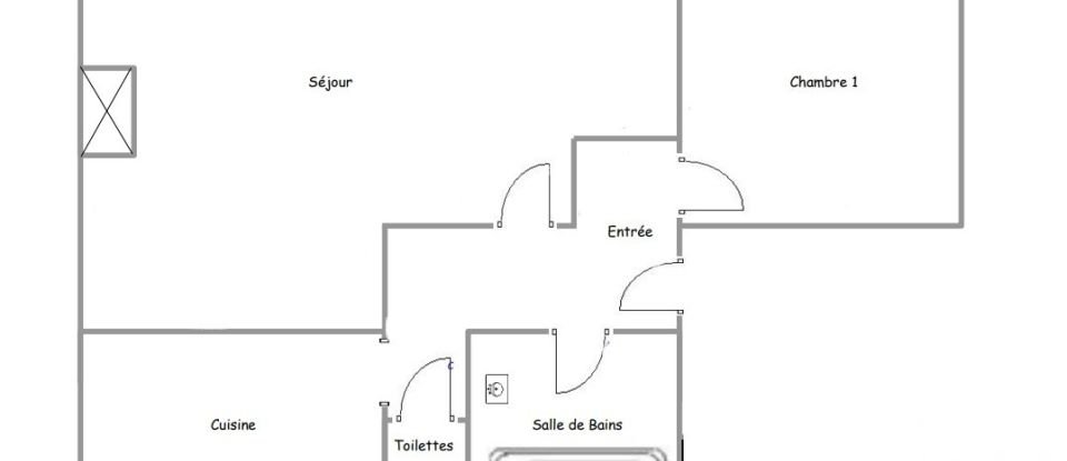 Apartment 2 rooms of 50 m² in Dreux (28100)