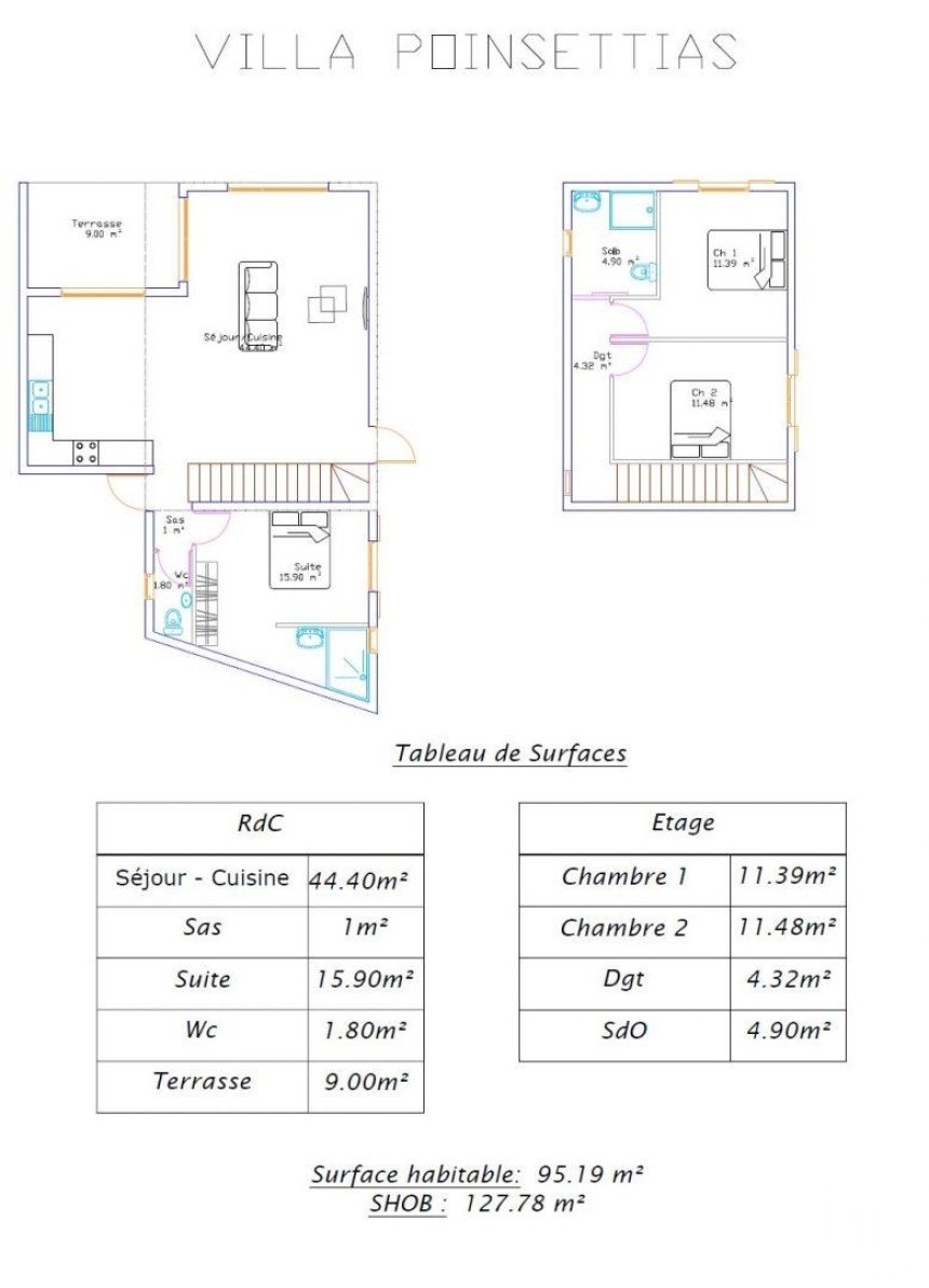 Maison 4 pièces de 95 m² à Saint-Pierre (97410)