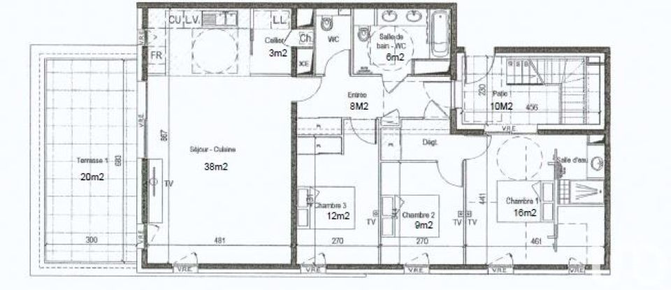 Appartement 4 pièces de 103 m² à Lattes (34970)