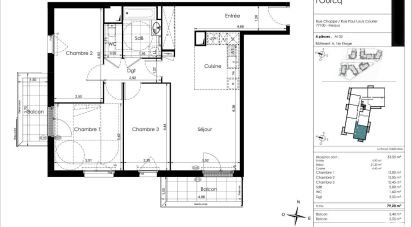 Appartement 4 pièces de 79 m² à Meaux (77100)