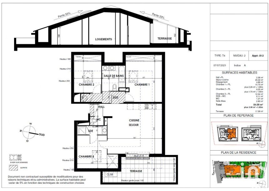 Apartment 4 rooms of 84 m² in Cogolin (83310)