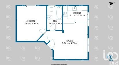 Apartment 2 rooms of 46 m² in Sartrouville (78500)