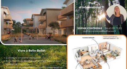 Appartement 3 pièces de 64 m² à Belin-Béliet (33830)