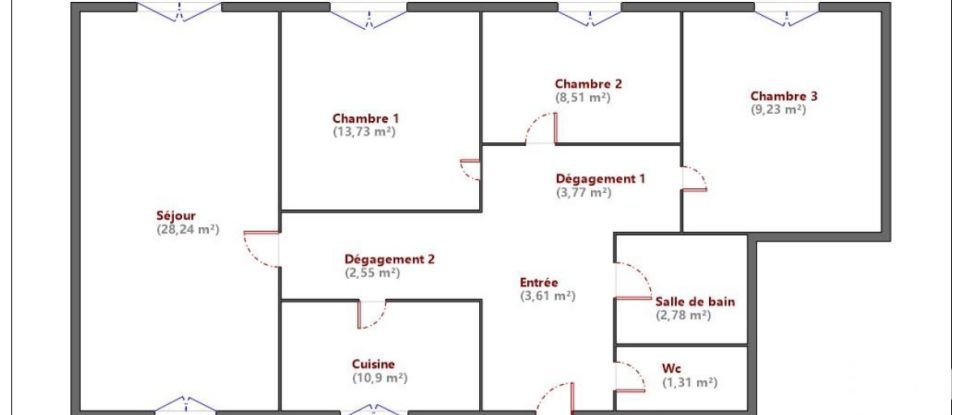 Appartement 5 pièces de 87 m² à Sucy-en-Brie (94370)