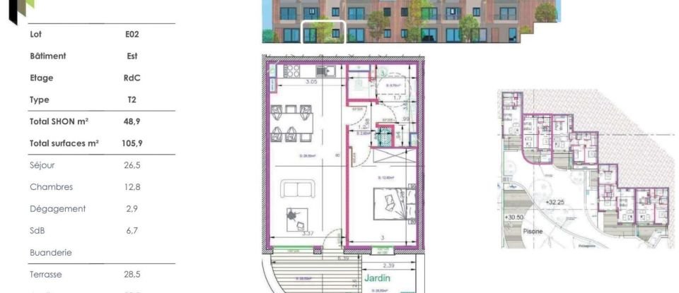 Appartement 2 pièces de 49 m² à Propriano (20110)