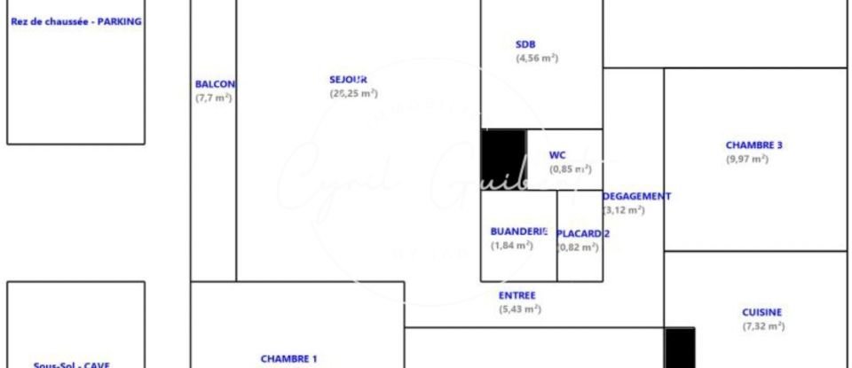 Appartement 4 pièces de 85 m² à Bondy (93140)