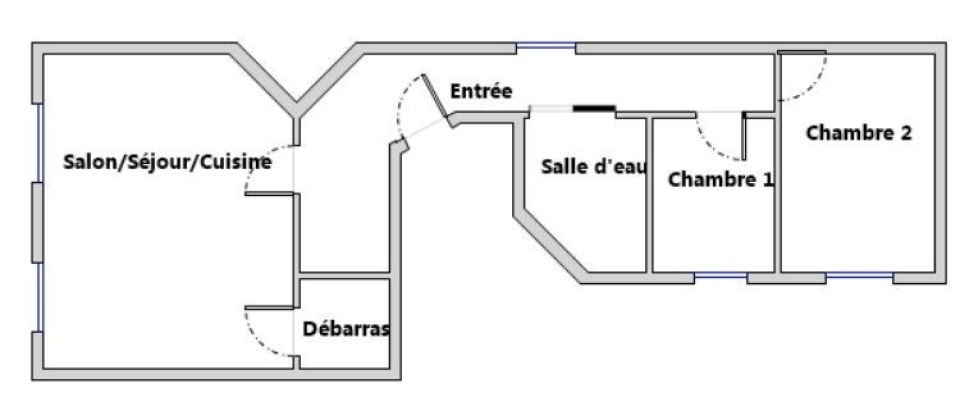 Appartement 2 pièces de 54 m² à Puteaux (92800)