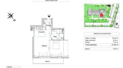 Appartement 1 pièce de 41 m² à Honfleur (14600)