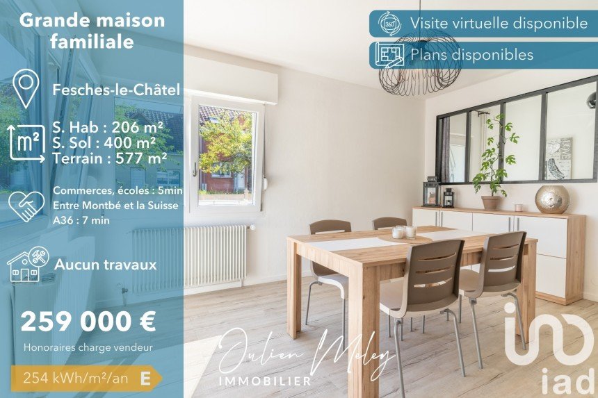 House 8 rooms of 210 m² in Fesches-le-Châtel (25490)
