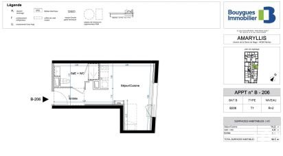 Appartement 1 pièce de 24 m² à Nantes (44300)